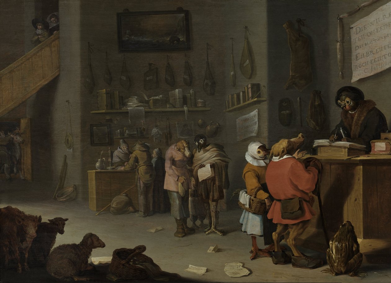"Wer bietet für eine Kuh?" von Cornelis Saftleven