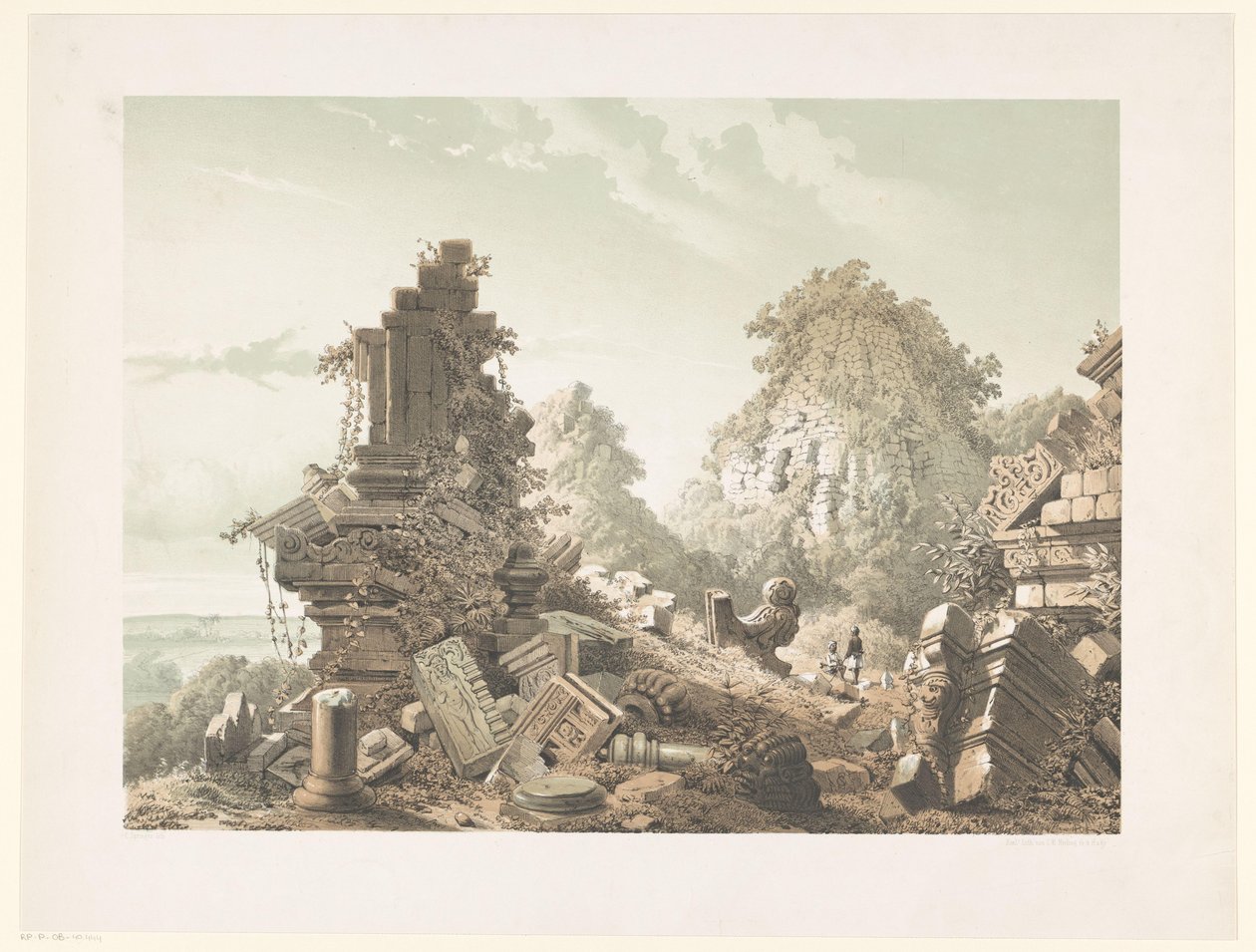 Ruine von Tjandi Lora Djongrang von Cornelis Springer