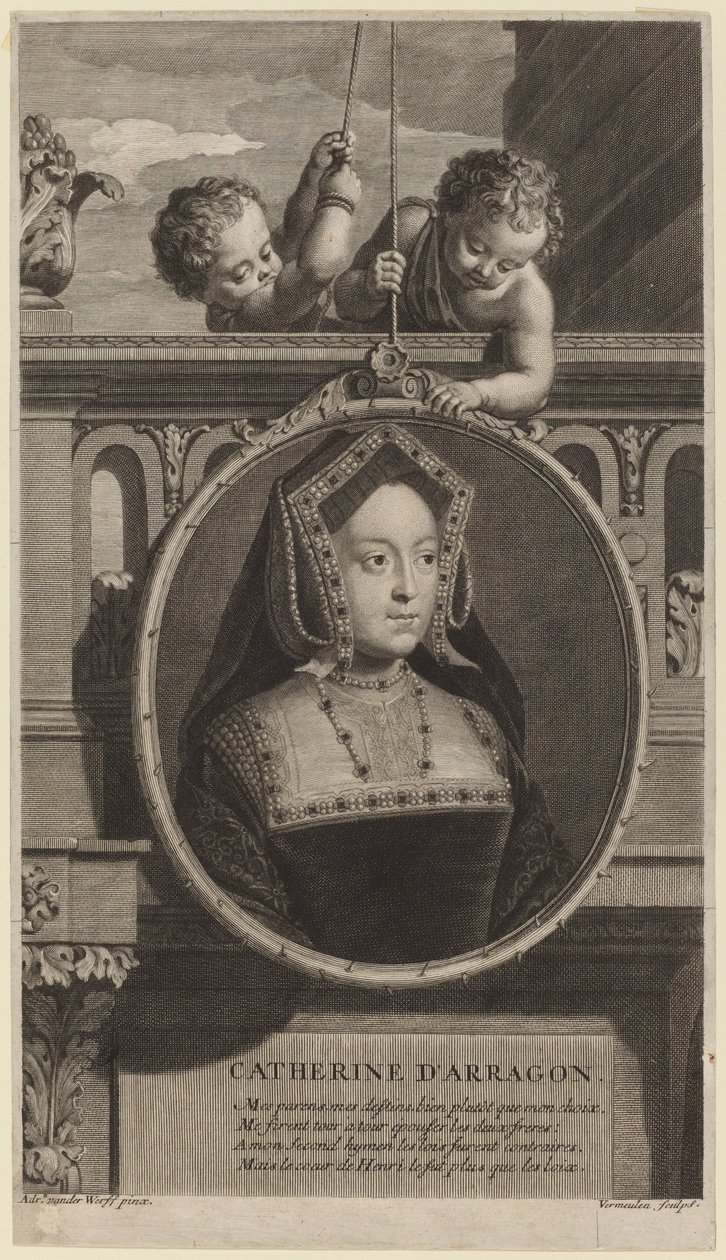 Katharina von Aragon von Cornelis Vermeulen after Adriaen van der Werff
