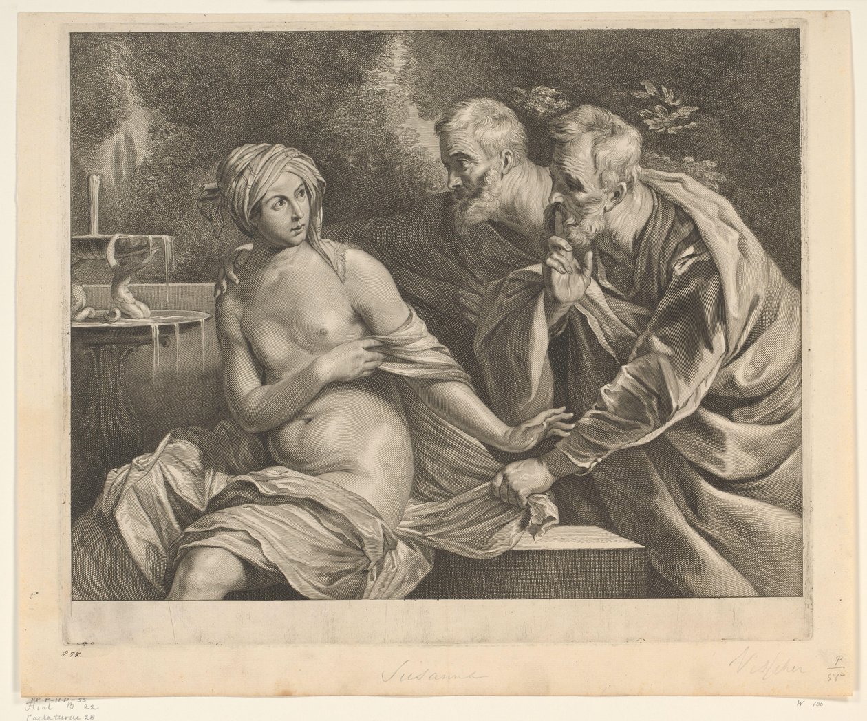 Susanna und die Ältesten von Cornelis Visscher (II)