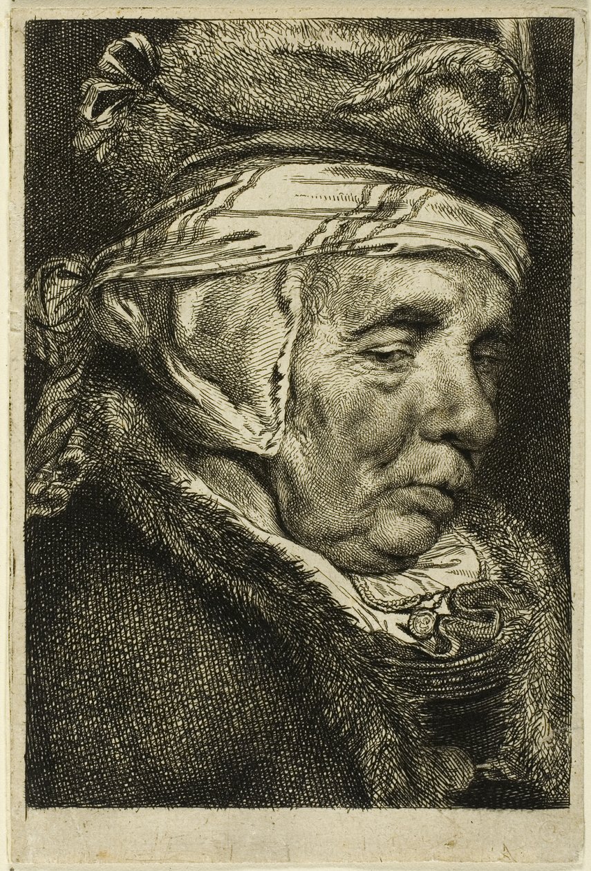 Kopf einer alten Frau von Cornelis Visscher