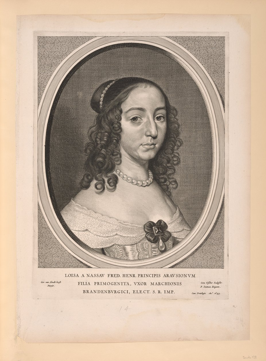 Louise Henrietta, Prinzessin von Oranien-Nassau, aus Neun Porträts von Cornelis Visscher