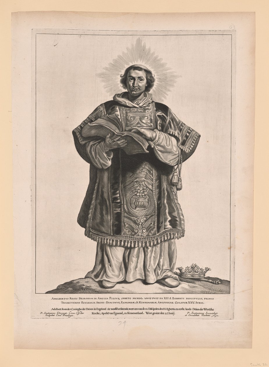 Heiliger Werenfridus, aus Heilige der Nord- und Südniederlande von Cornelis Visscher