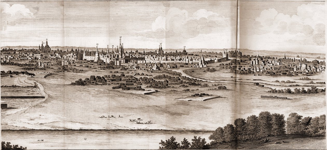 Moskau aus: Voyages par la Moscovie, en Perse, et aux Index orientales von Cornelis de Bruijn