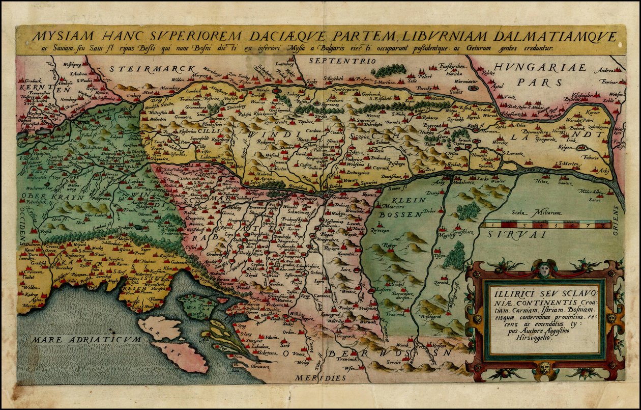 Karte des nördlichen Balkans, 1593 von Cornelis de Jode