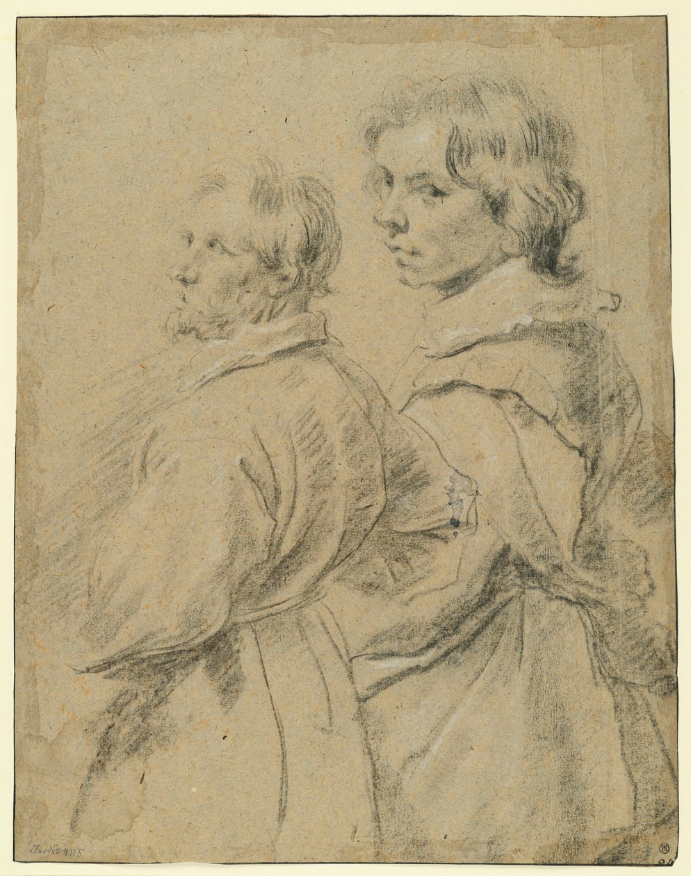 Bildnisstudie eines älteren und eines jüngeren Mannes von Cornelis de Vos