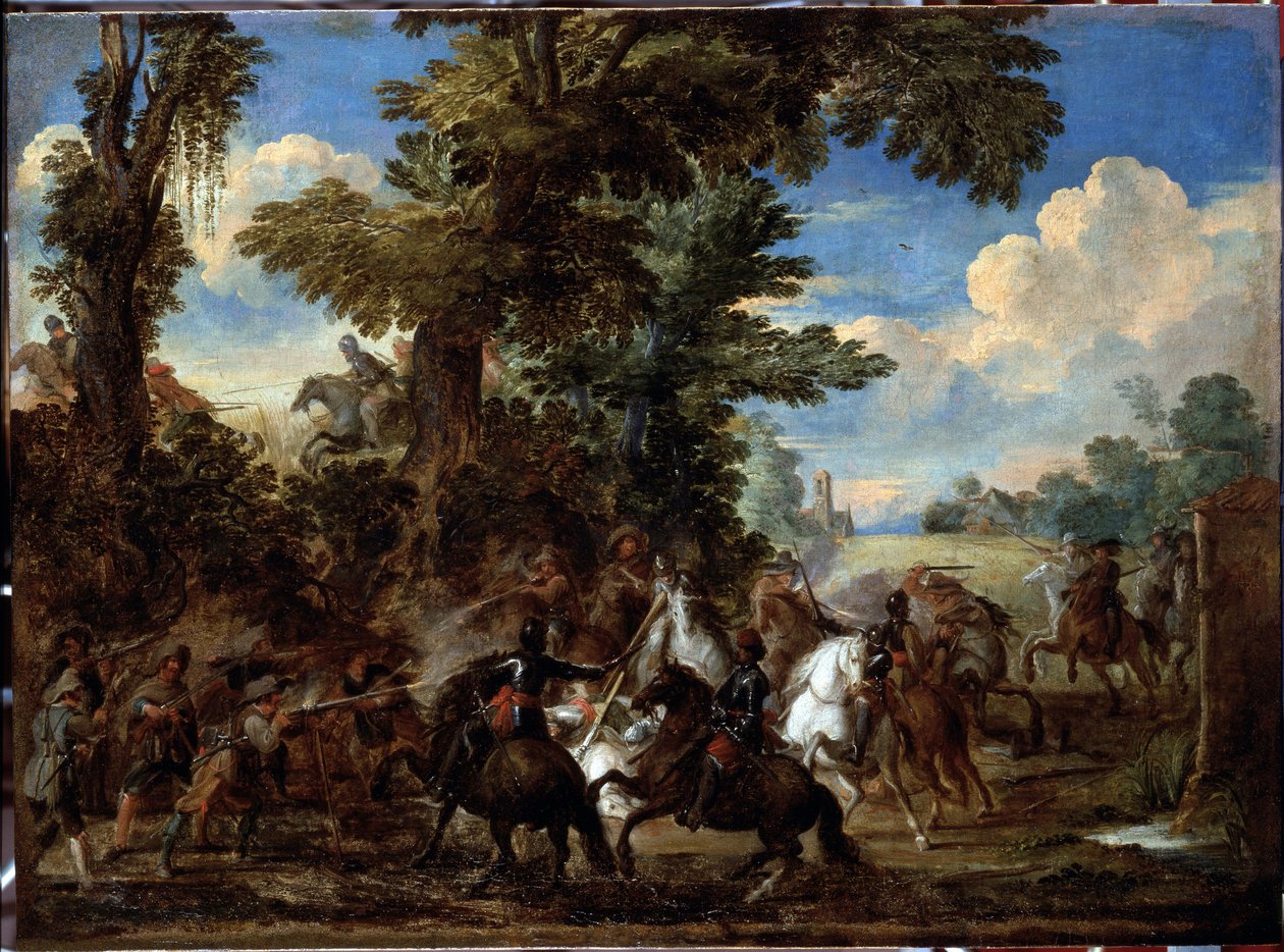 Schlachtszene von Cornelis de Wael