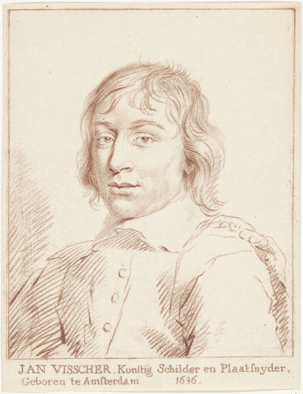 Porträt von Jan de Visscher von Cornelis van Noorde