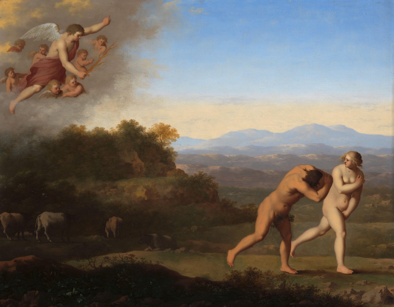 Die Vertreibung aus dem Paradies von Cornelis van Poelenburch