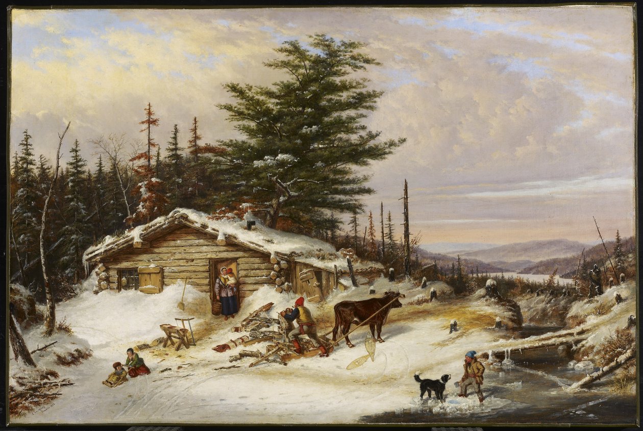 Blockhaus des Siedlers von Cornelius Krieghoff