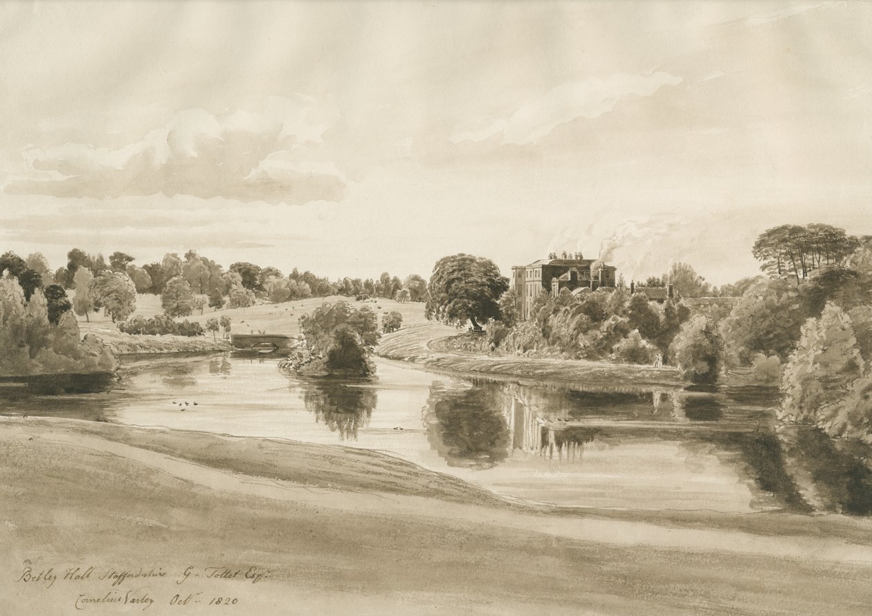 Betley Hall von Cornelius Varley