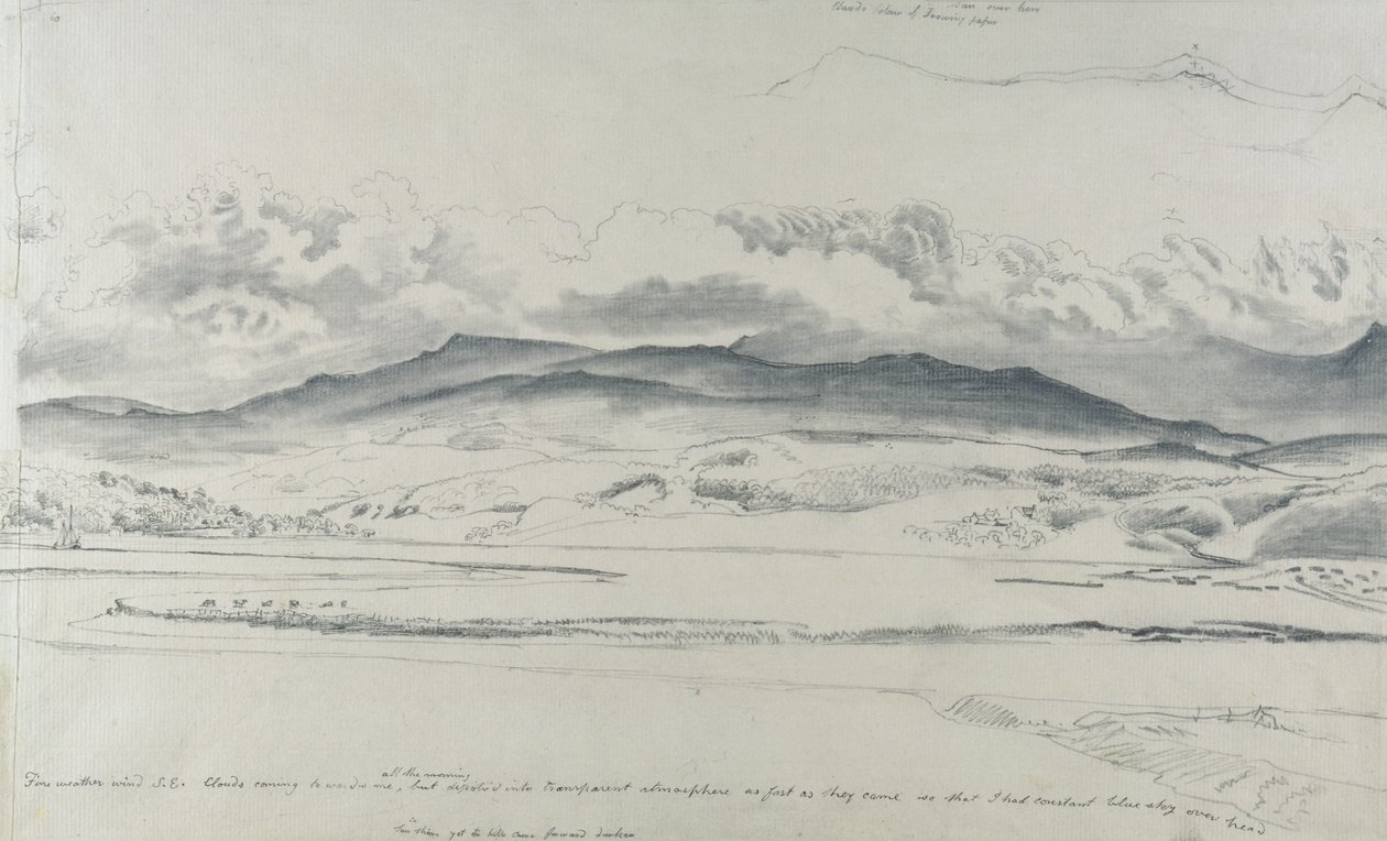 Bergpanorama in Wales, Cader Idris von Cornelius Varley
