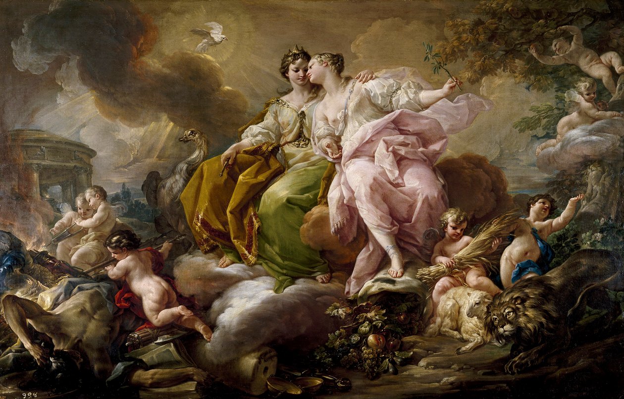 Allegorie der Gerechtigkeit und des Friedens von Corrado Giaquinto