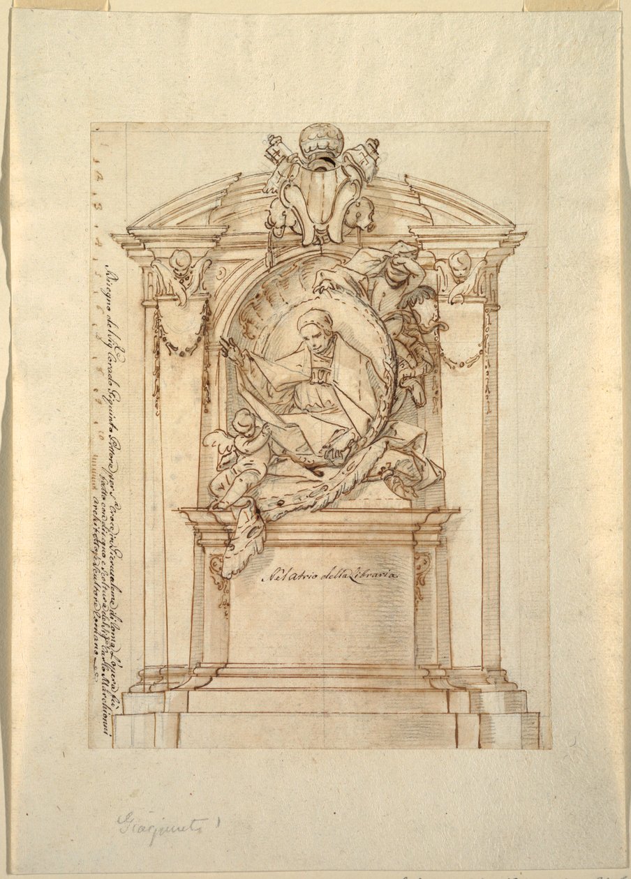 Entwurf für ein Denkmal, ca. 1750 von Corrado Giaquinto