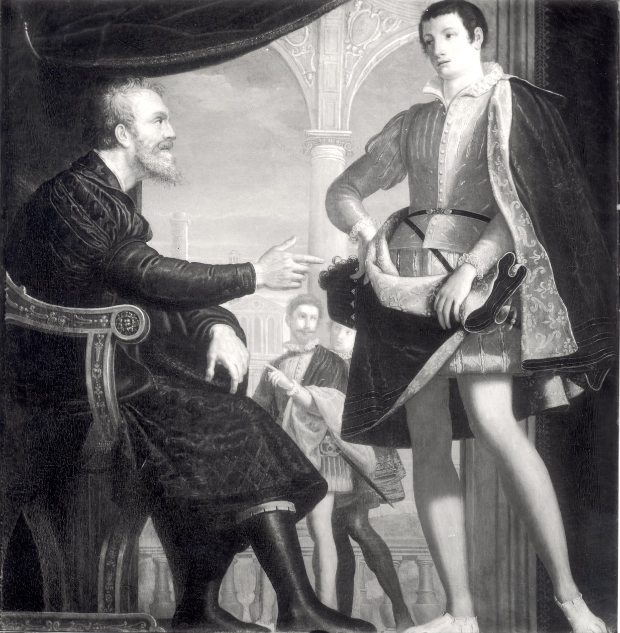 Michelangelo (1475-1564) und Francesco I. (1541-87) de Medici von Cosimo Gamberucci or Gambaruccio