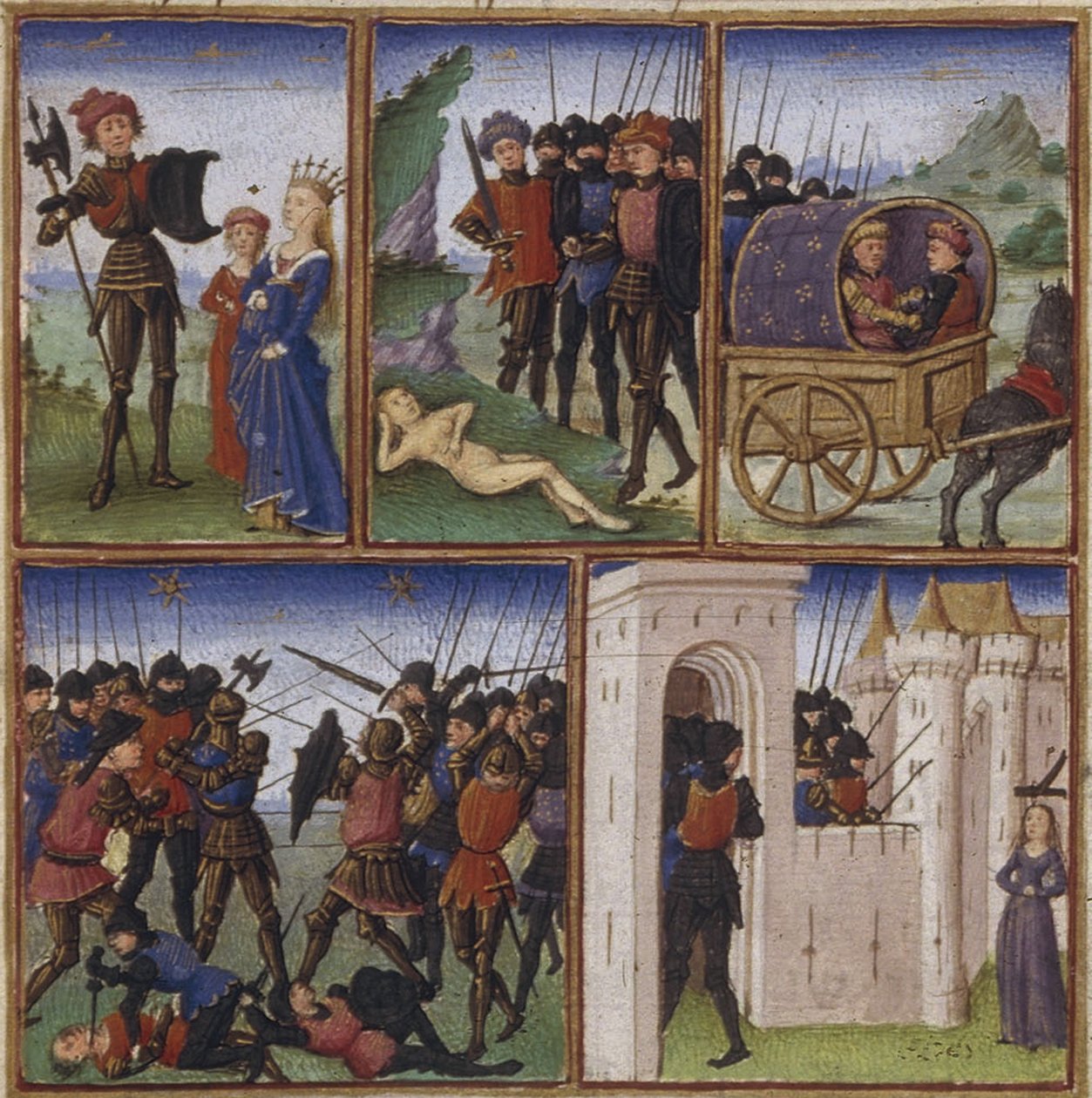 Illustration für das Epos Die Aeneis von Virgil, 1450-1499 von Coëtivy Master