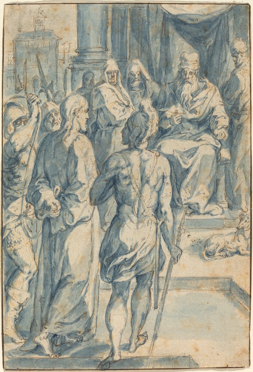 Christus vor Kaiphas von Crispen van den Broecke