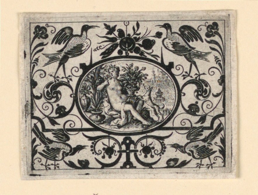 Geruchssinn, Platte aus Quinque sensum typi in usum aurifabroru exarati (Bilder der fünf Sinne, graviert zum Nutzen der Goldschmiede) von Crispijn de Passe the Elder