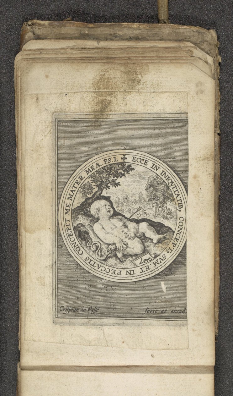 Putto mit durchbohrtem Herz von Crispijn van de Passe (I)