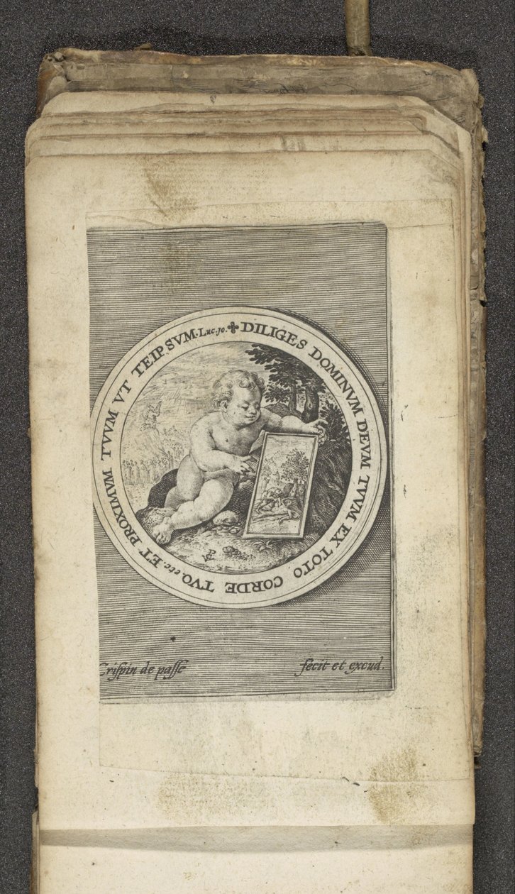 Putto mit Tafel von Crispijn van de Passe (I)