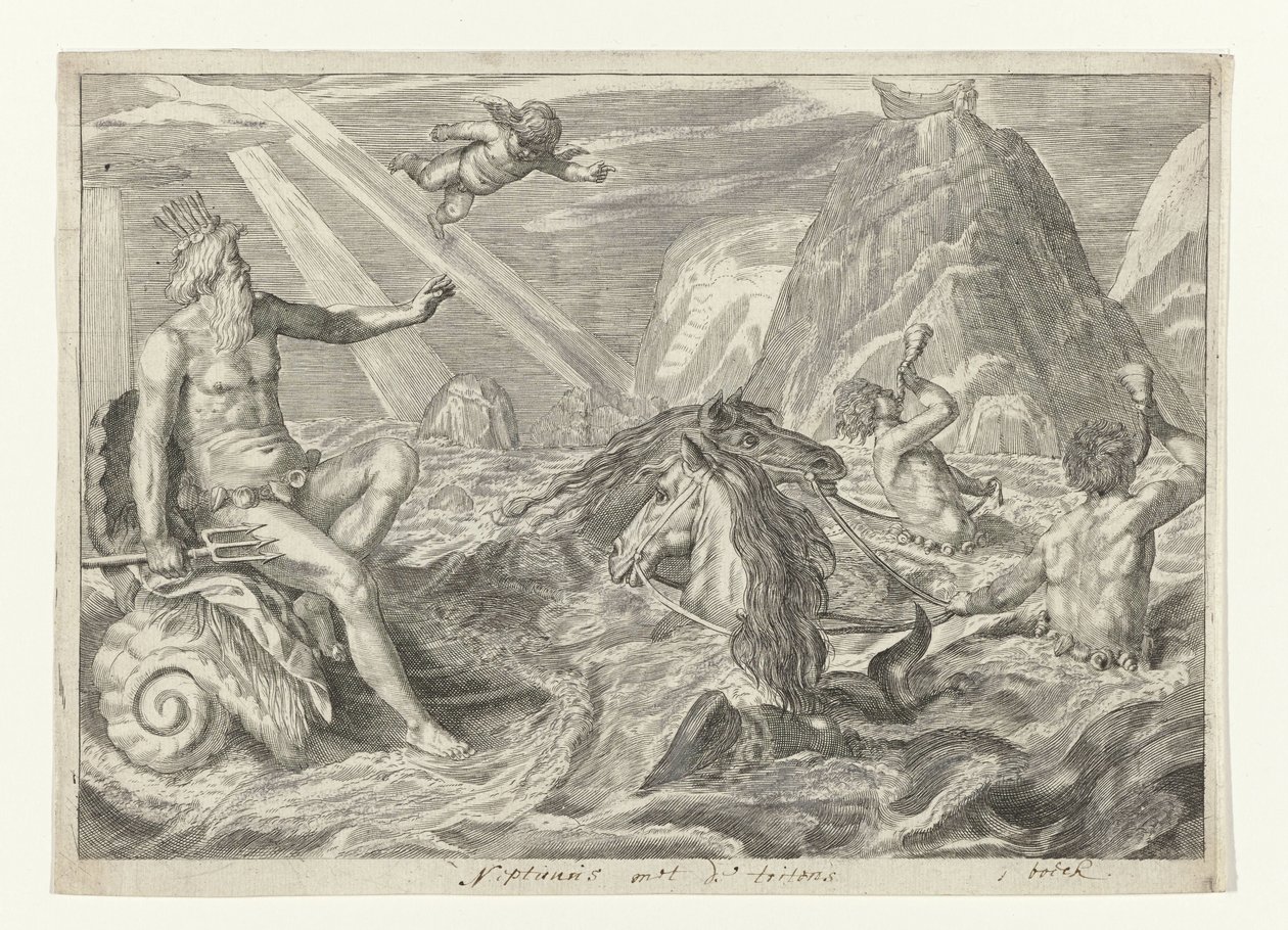 Neptun mit den Tritonen von Crispijn van de Passe (II) (attributed to)