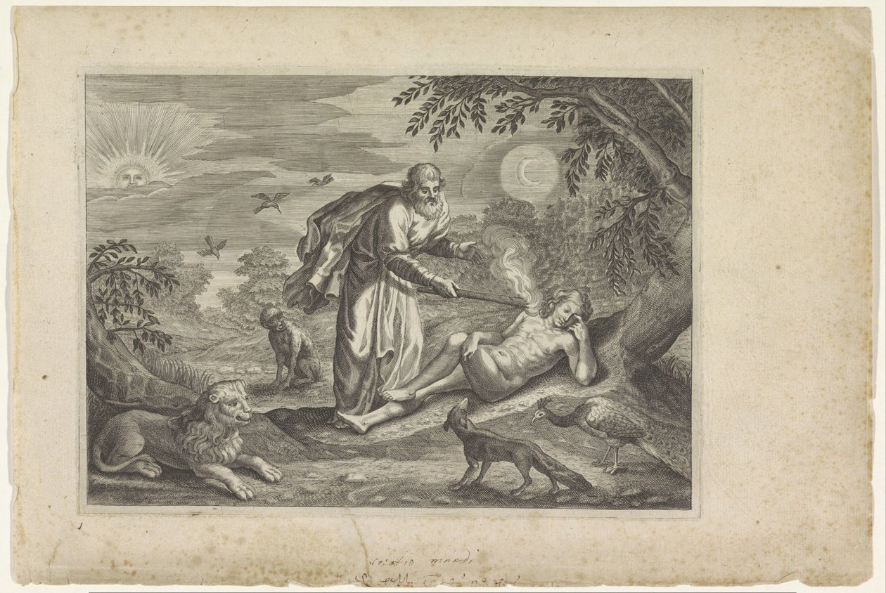 Prometheus erschafft den ersten Menschen von Crispijn van de Passe (II) (workshop of)