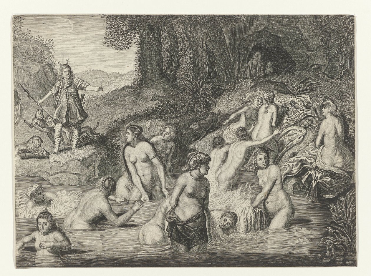 Diana verwandelt Actaeon in einen Hirsch von Crispijn van de Passe (II)