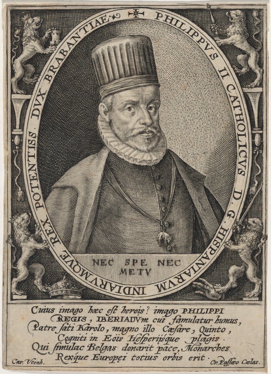 Philipp II., König von Spanien von Crispijn van de Passe I