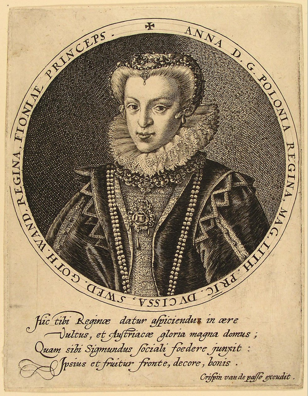 Anna Katharina Konstanze Vasa von Polen 1619-1651 von Crispijn van de Passe the Elder