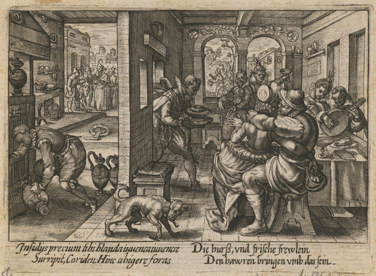 Bankett mit Musikern von Crispijn van de Passe the Elder