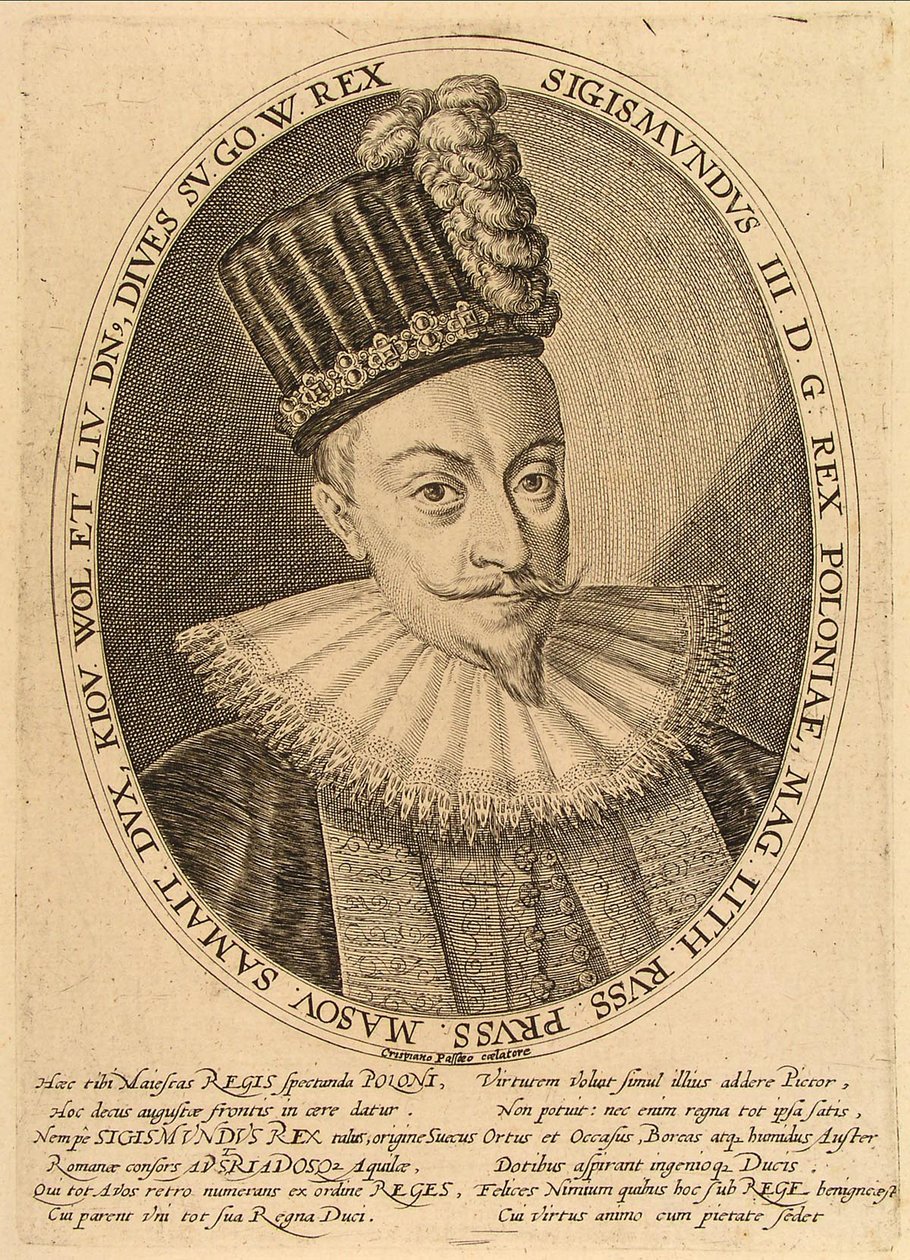 Sigismund III. Wasa, König von Polen, ca. 1600 von Crispijn van de Passe the Elder