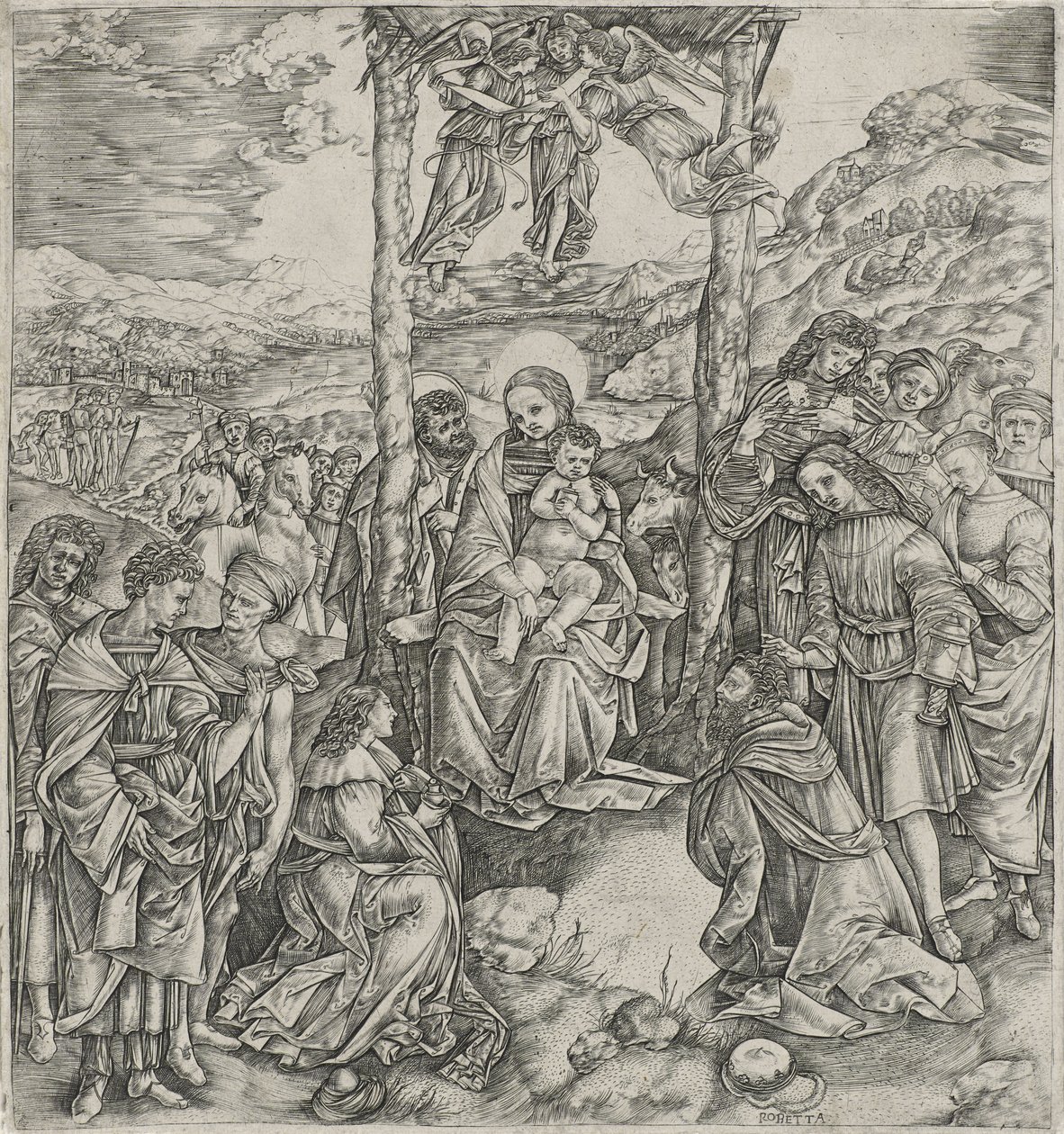 Anbetung der Könige von Cristofano Robetta