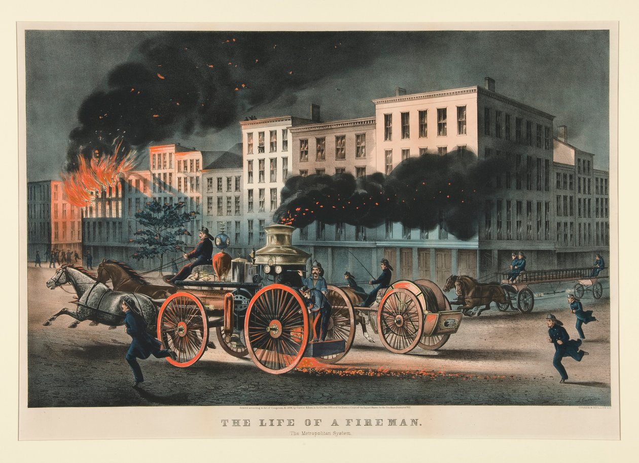 Das Leben eines Feuerwehrmanns / Das Metropolitansystem von Currier and Ives