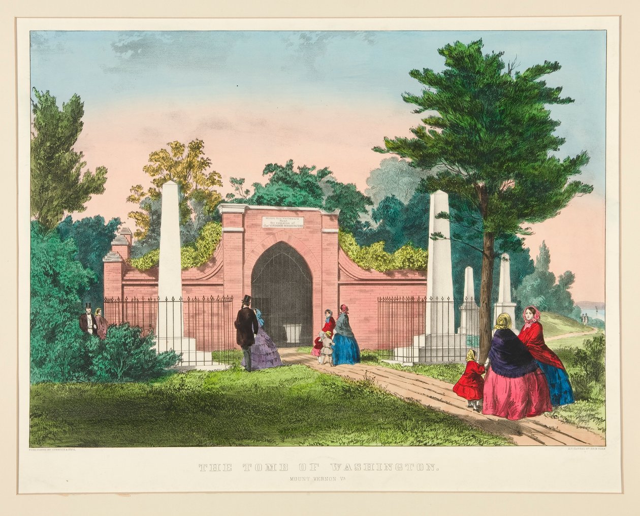 Das Grab von Washington / Mount Vernon, VA von Currier and Ives
