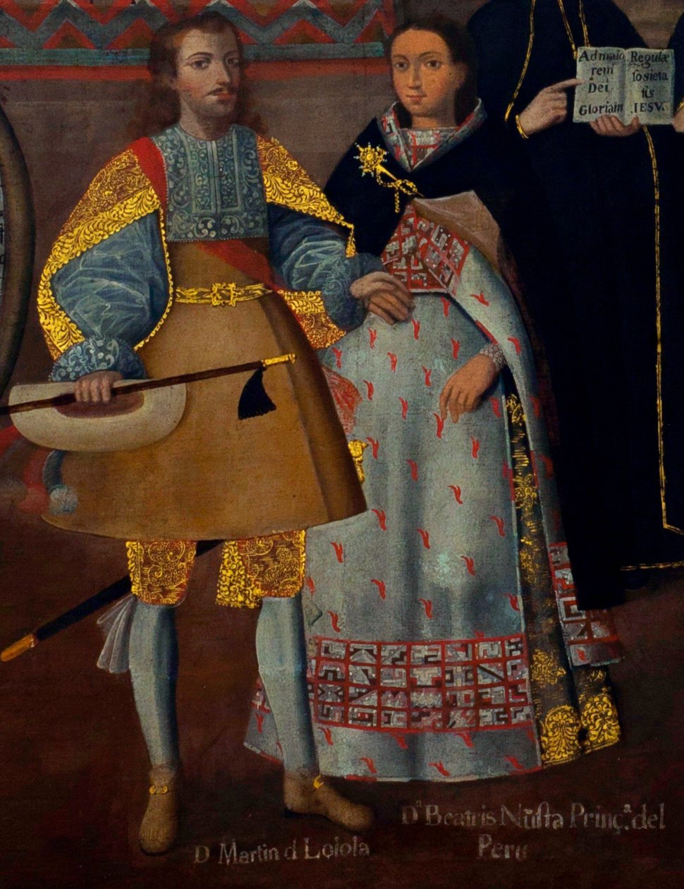 Hochzeit von Martín de Loyola mit Beatriz Ñusta und von Don Juan Borja mit Lorenza Ñusta von Cuzco School