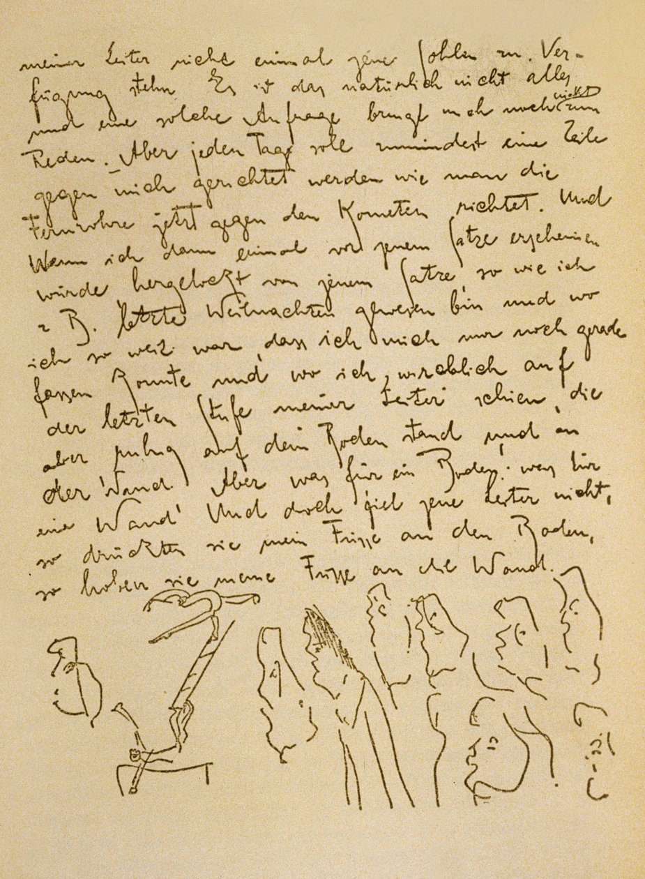 Manuskript von Franz Kafka, ca. 1910 von Czech School
