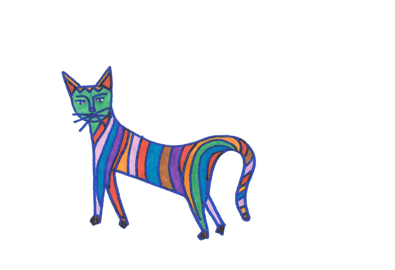 Regenbogenkatze von Daisy de Villeneuve