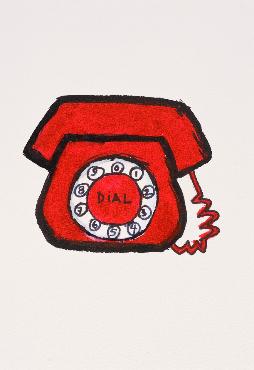 Rotes Telefon, 2017 von Daisy de Villeneuve