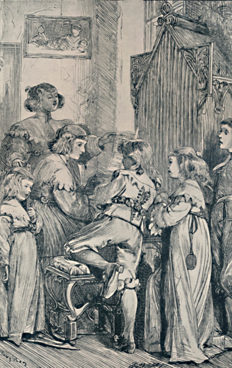 Freude. Frontispiz zu Golden Thoughts from Golden Fountains, 1867, 1923 von Dalziel Brothers