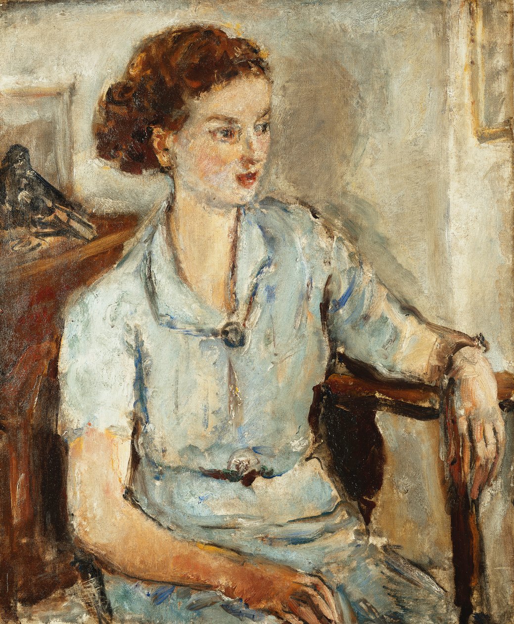 Porträt eines sitzenden Mädchens, ca. 1925 von Dame Ethel Walker