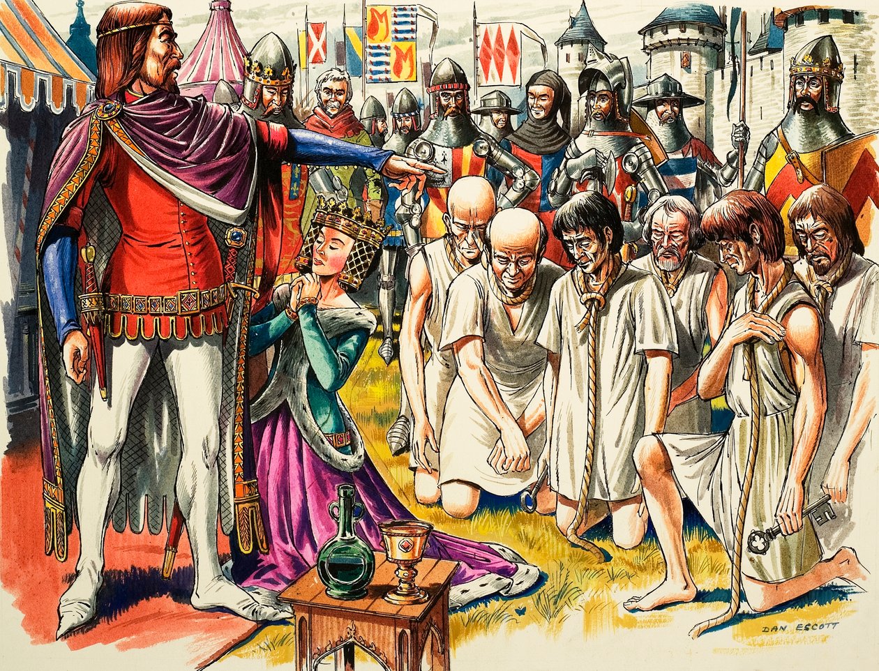 Bürger von Calais und König Eduard III. von England im Jahr 1347 von Dan Escott
