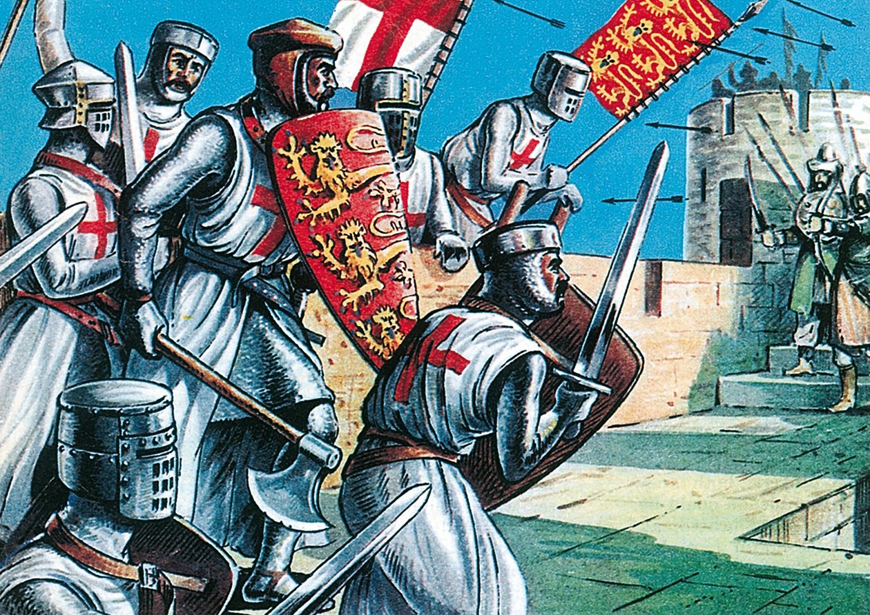 König Richard I. stürmt die Mauern von Akkon von Dan Escott