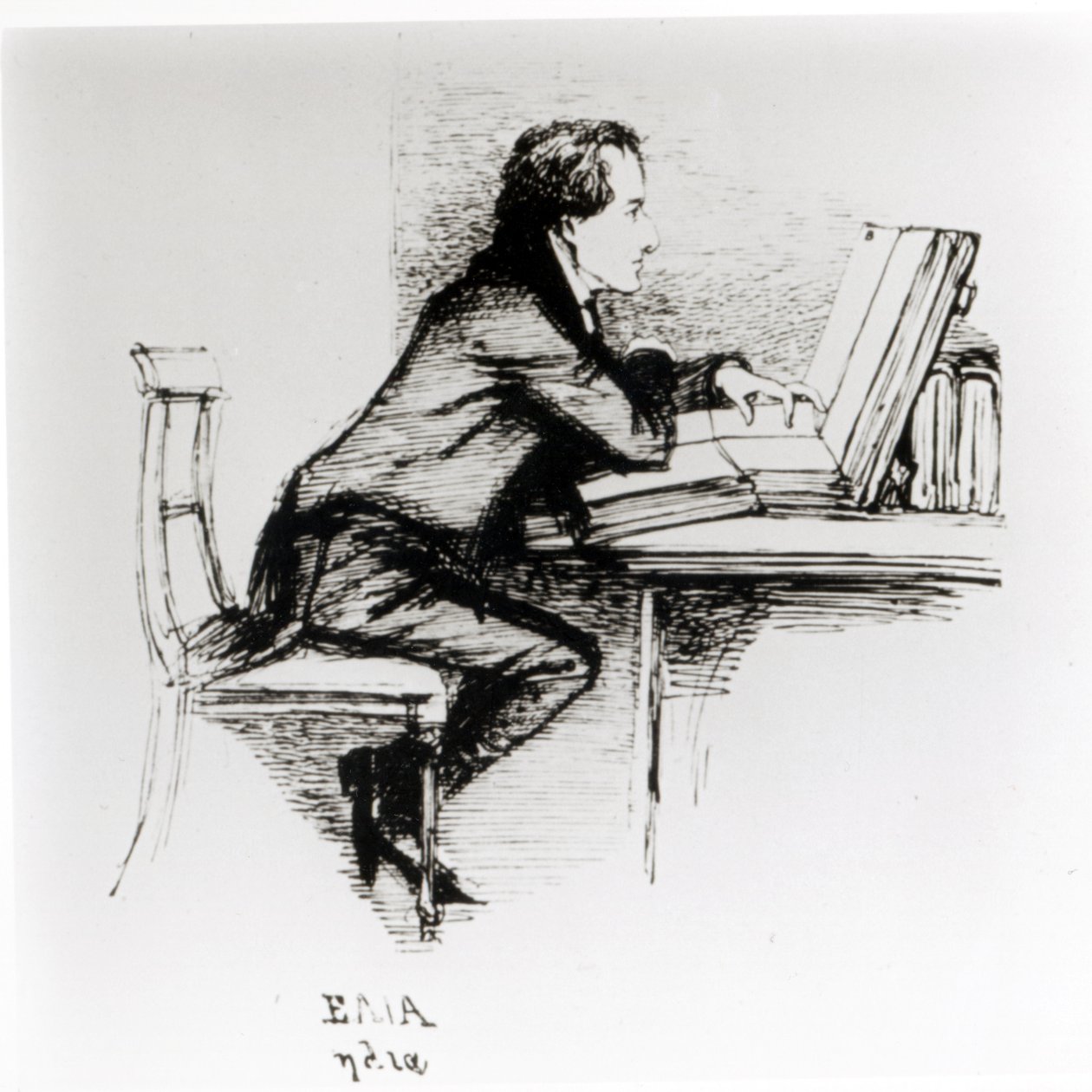Porträt von Charles Lamb (1775-1834) von Daniel Maclise