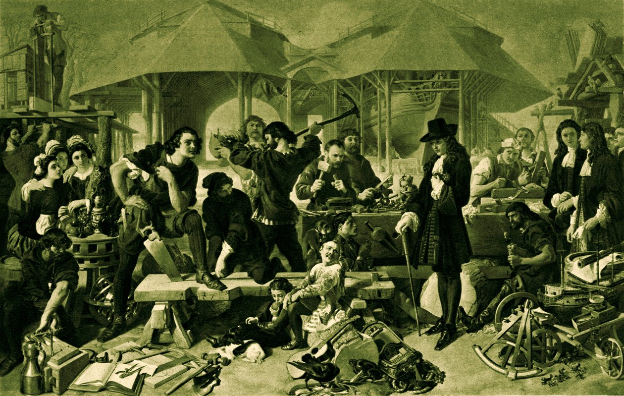 Peter der Große in der Werft von Deptford von Daniel 1806 70 Maclise