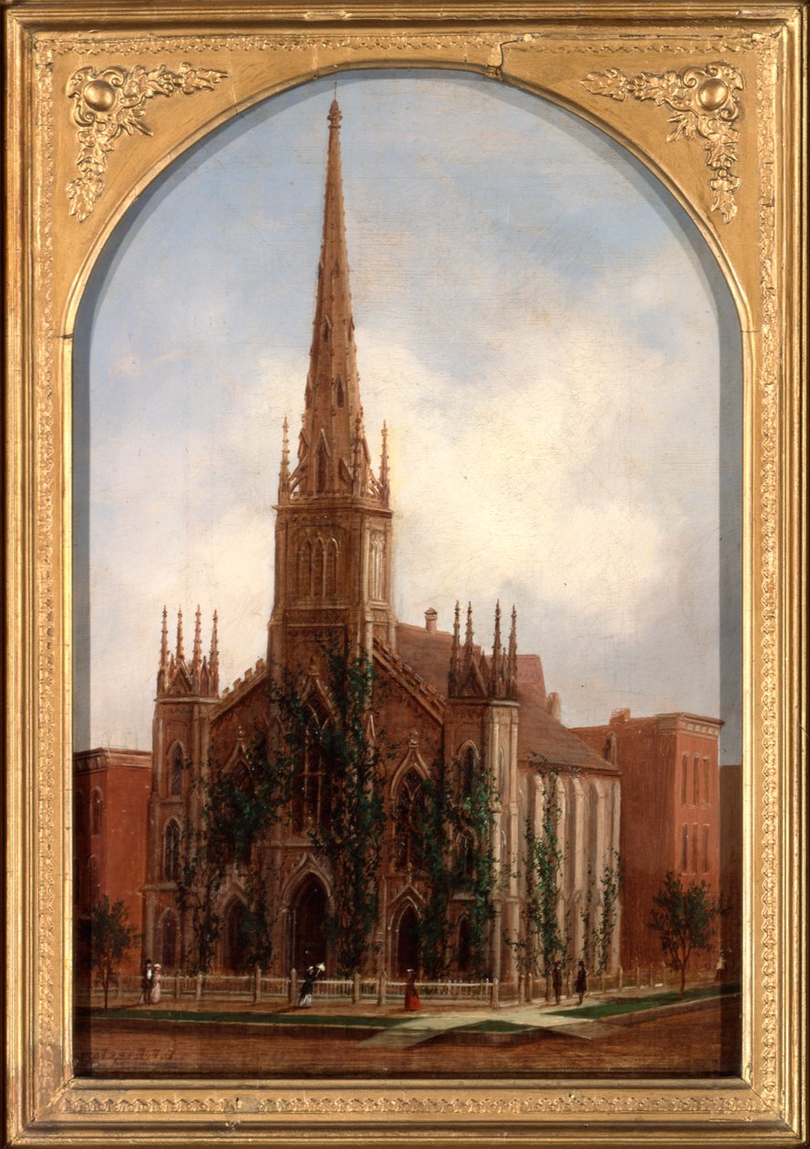 St. Pauls Universalist Church vor dem Brand von 1871, ca. 1872 von Daniel Folger Bigelow