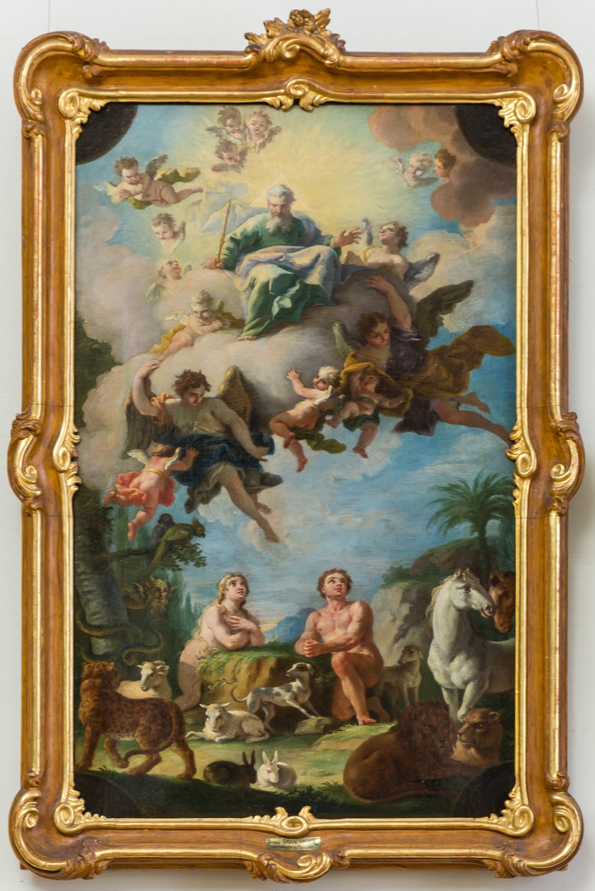 Das Paradies (Skizze für ein Deckenfresko in der Basilika Sonntagberg, Niederösterreich) von Daniel Gran