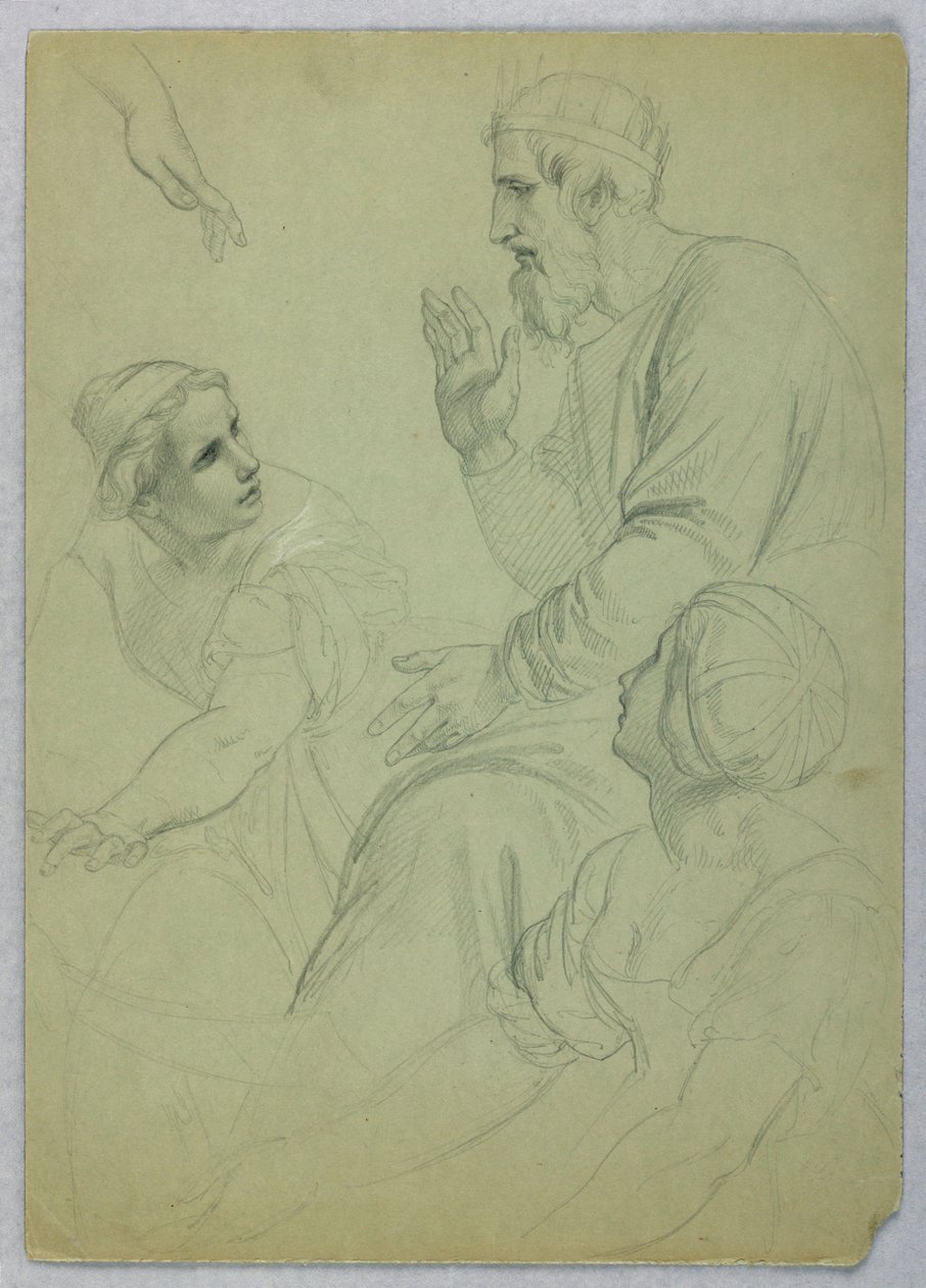 König und zwei Frauen, Separ, ca. 1845 von Daniel Huntington