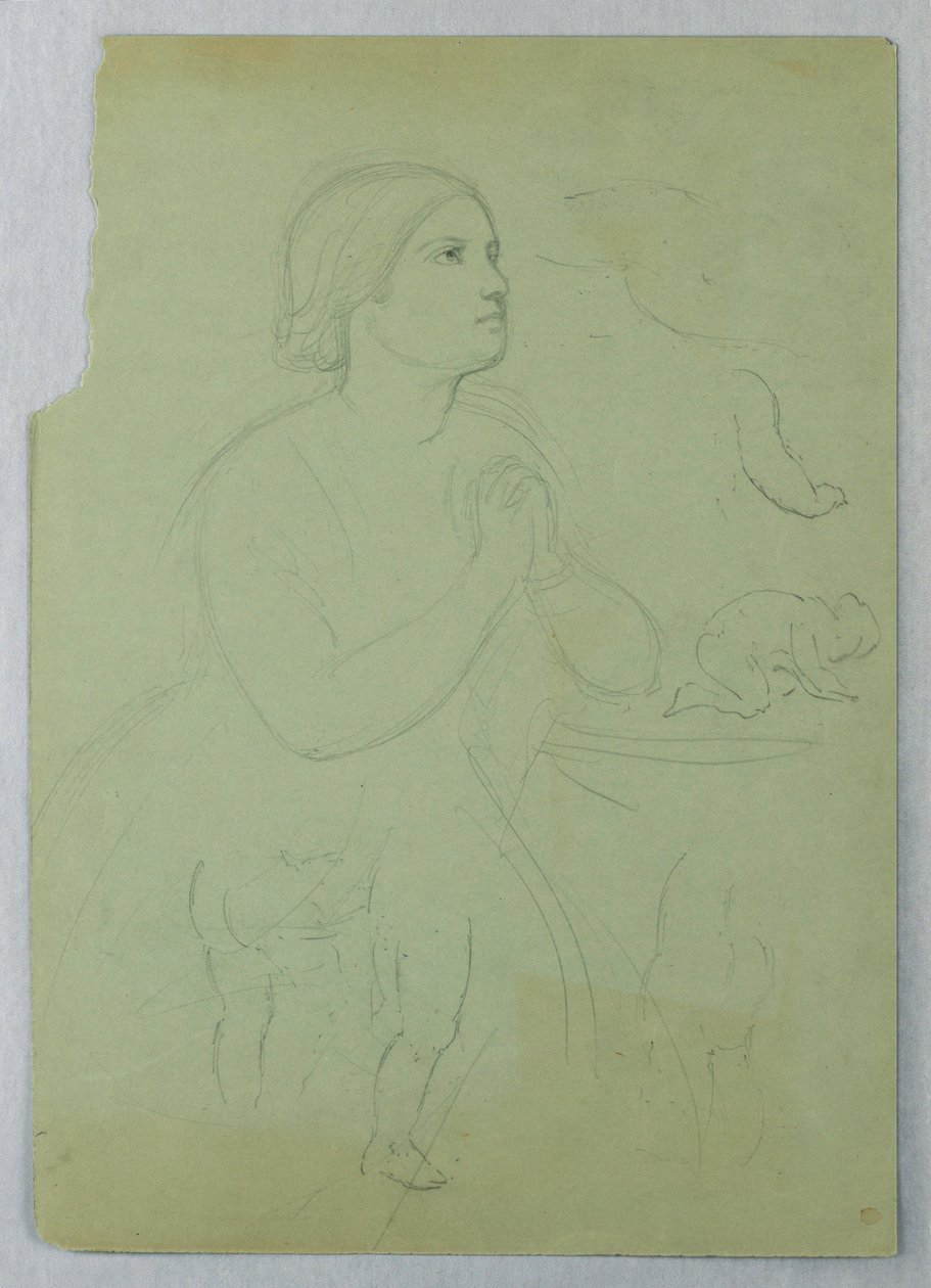 Studie für "Kommunion der t", 1845 von Daniel Huntington
