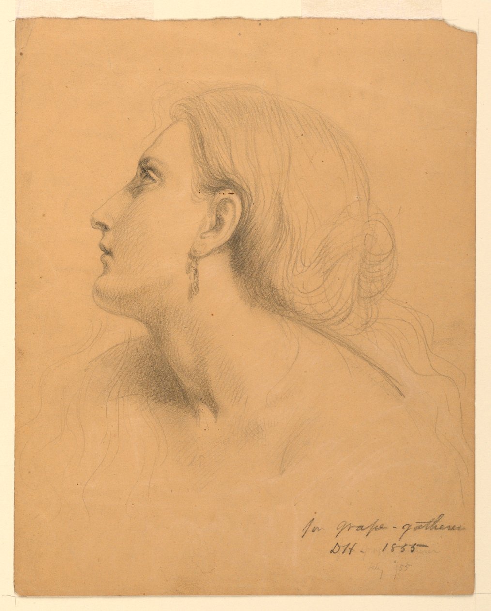 Studie für "Traubensammler", Juli 1855 von Daniel Huntington