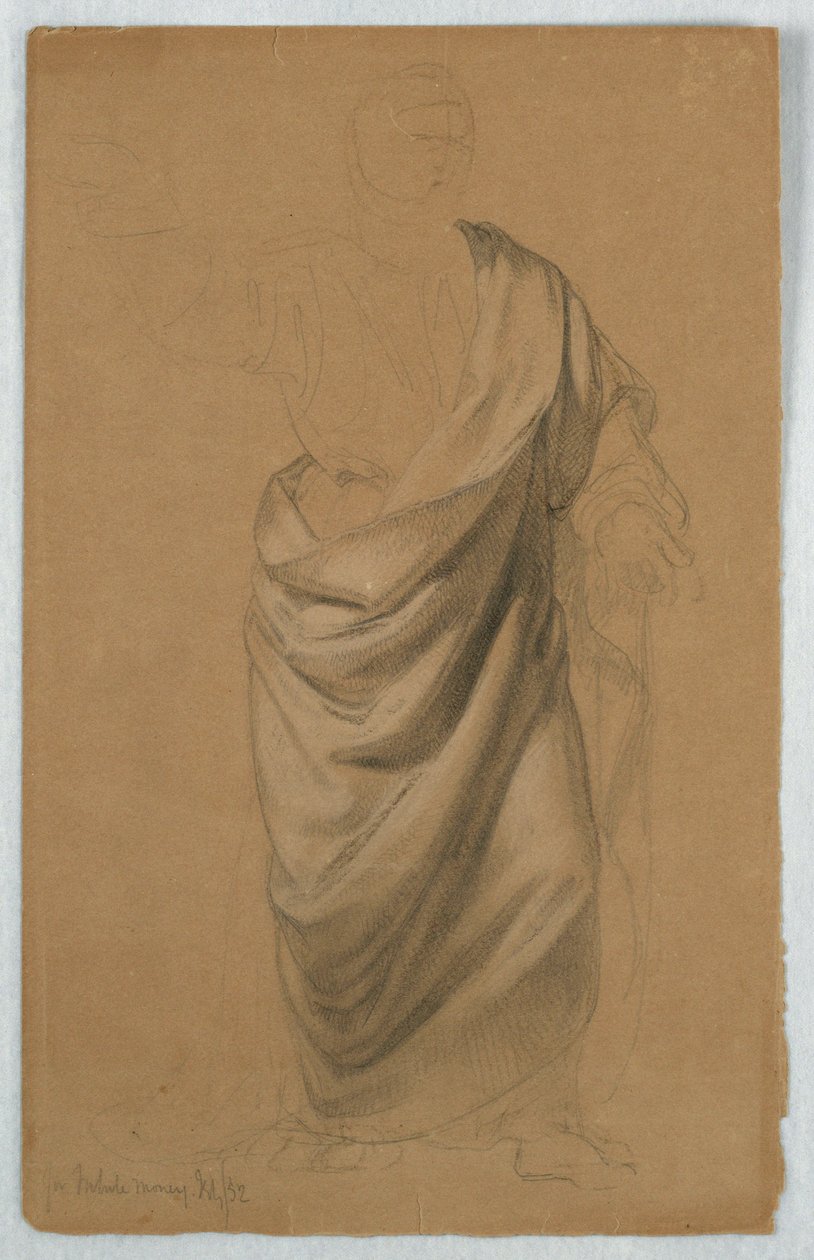 Zeichnung, Studie für "Steuergeld", Juli 1852 von Daniel Huntington